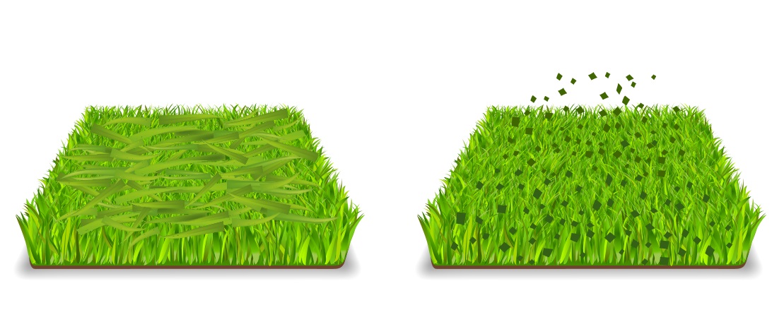 Mulching grass outlet